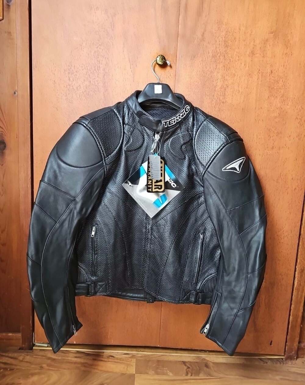Teknic Leather Motorcycle Jacket Black